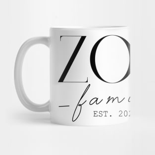 Zoe Family EST. 2020, Surname, Zoe Mug